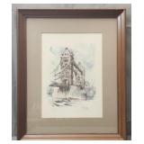 Wooden Framed print of the tower bridge London