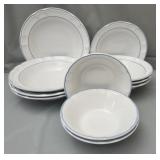 11pcs Floral expressions stoneware bowls