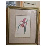 Framed flower print