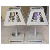 Pair of Metal Decorative Candle Holders