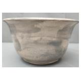 Vintage wheel thrown glazed stoneware bowl