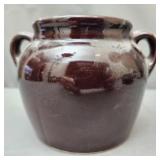 vintage brown glazed stoneware crock