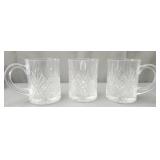 Set of 3 Crystal mugs