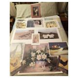 12 Decorative Safari Ocean Or Rooster Prints