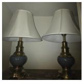 Pair of lamps with shades