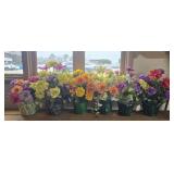 Estate lot of faux flowers