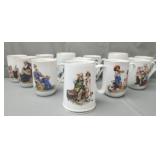 12 vintage Norman Rockwell Museum porcelain