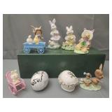 10pc lot Easter bunny figurines