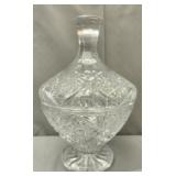 vintage cut crystal Candy Dish with lid