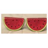 Ceramic Watermelon Salt & Pepper Shakers