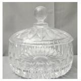 Gorham Althea cut crystal candy bowl w a lid