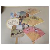 Lot of 8 paper fans