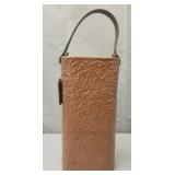 PURSEonality brown ceramic vase w a textured