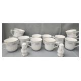 14 pc set Noritake Southern Lace tea cups &