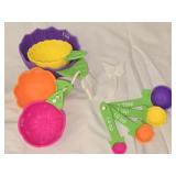 Lot of Colorful Floral Silicone Measuring Utensils
