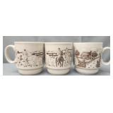3 Kiln craft Country Pursuit mugs
