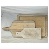 Lot of 3 Wooden Cutting Boards