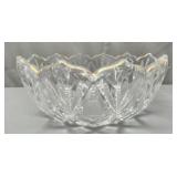 Mikasa Roxborough cut crystal bowl with a gold rim