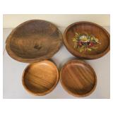 Lot of 4 wood decor