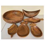 Estate lot of wood carved decor