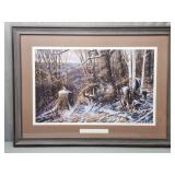 Oak Ridge Battle Whitetail deer framed art