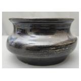 Studio pottery bowl with glaze