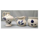 Lot of 2 Williamsburg jugs & 1 stoneware jug