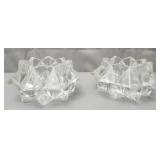 Set Vintage Avon Gem Glow starburst glass votive