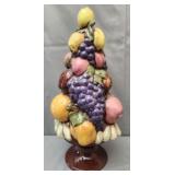 vintage Italian ceramic fruit topiary centerpiece