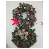 Lot of 2 Decorative Wreaths