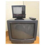 Lot of 2 small older TVs