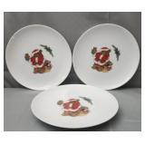 Set of 3 Mikasa Christmas Bear plates