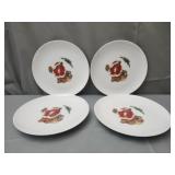 Set of 4 Mikasa christmas plates