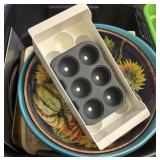 Tote full of bowls pans dish racks and more