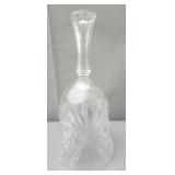 Vintage cut glass bell features pinwheel