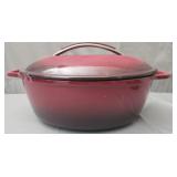 Red Kitchenaid cast iron Dutch oven