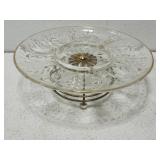 Beautiful glass stand with gold rim