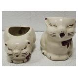 Vintage Ceramic cat milk and sugar set