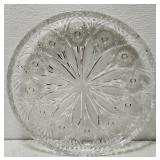 Irena Crystal cake serving plate made in Poland