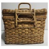 Wicker basket with arts & crafts