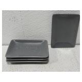 Lot of gray ceramic soap dishes