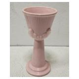 Vintage Imperial USA pink ceramic candle holder