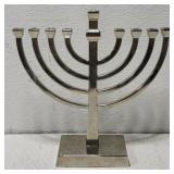 Silver colored Hanukkah menorah