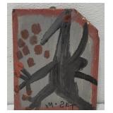 MoseT bird painting on board