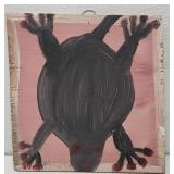 MoseT frog painting on board