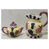 Ceramic fruit design pitcher & tea pot