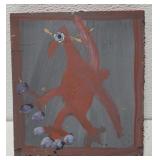 MoseT bird painting on board