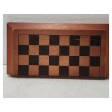 Wooden fold up chess game *has some scratches