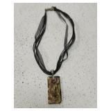 Beautiful glass and black necklace