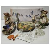 Lot of misc home decor AS IS some cracks & chips